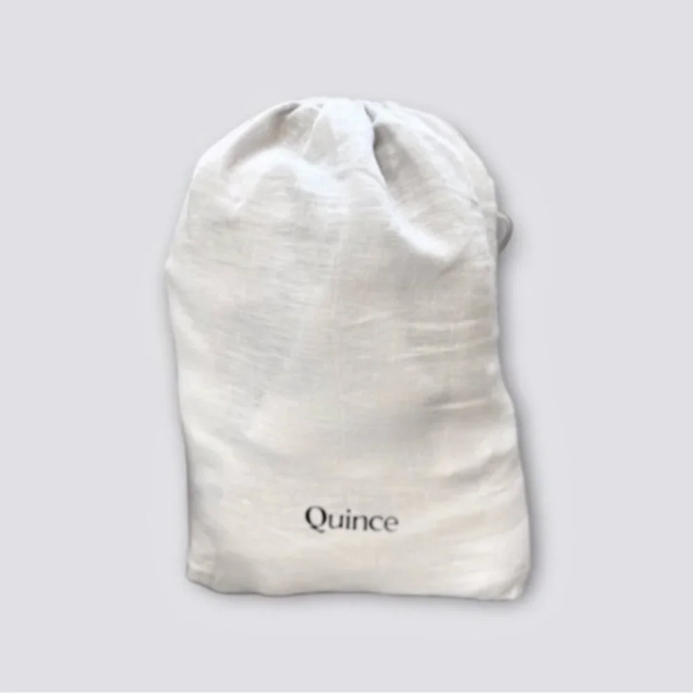 NWOT Quince European Linen Sand Light Tan Queen Duvet Cover